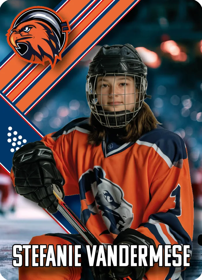 Spelerskaart van een ijshockeyspeelster